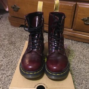 Maroon Dr. Martens